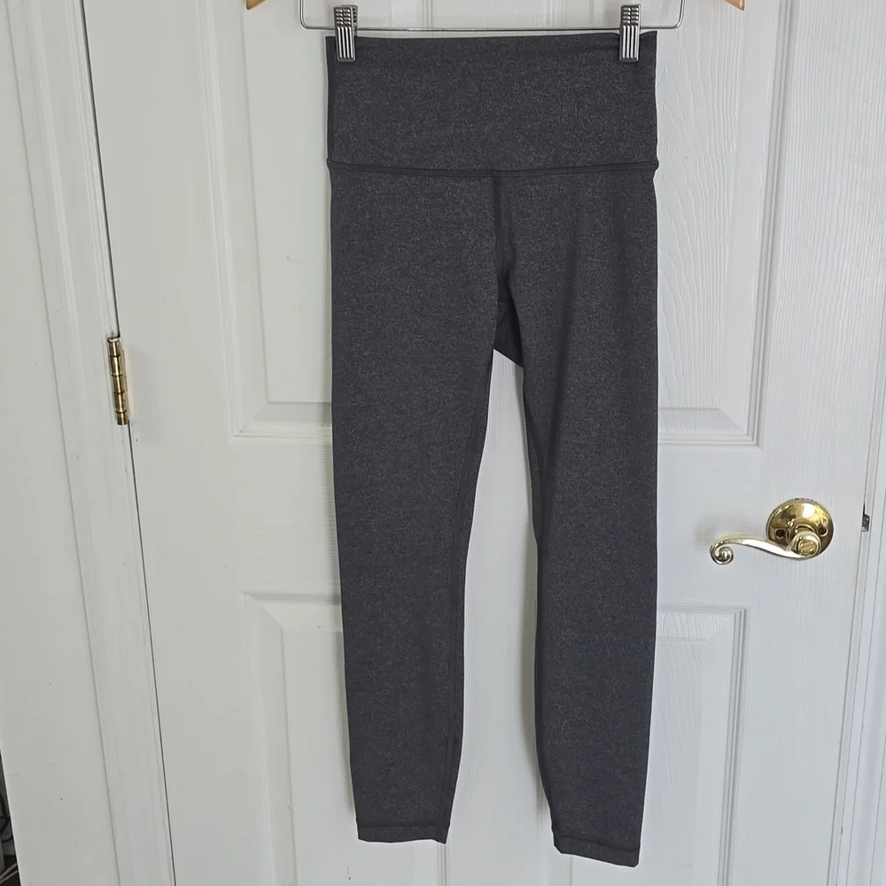 Lululemon Wunder Under Women's High Rise Leggings Tight Heather Gray Size 6